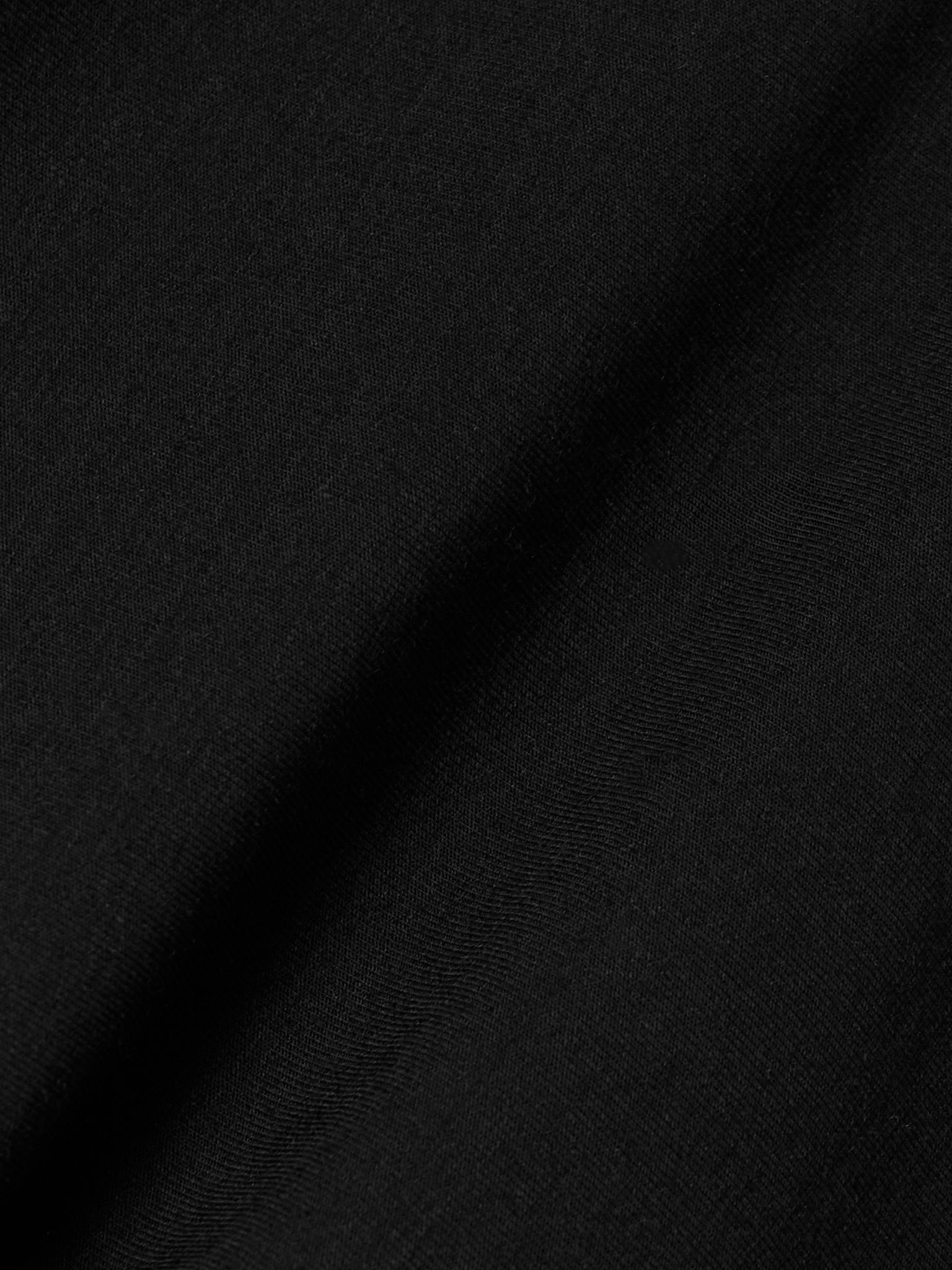 Bead-embellished ruched stretch-jersey top Black - 5