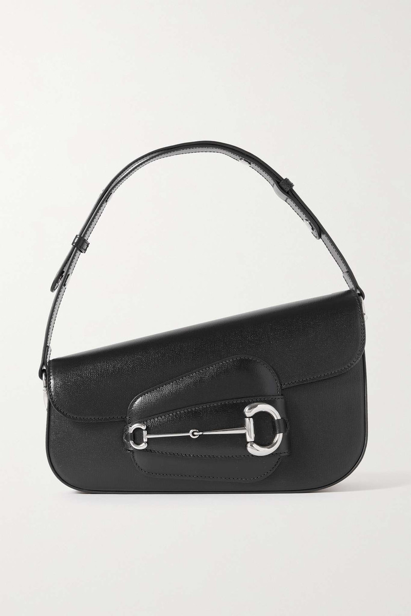 1955 horsebit-detailed leather shoulder bag - 1