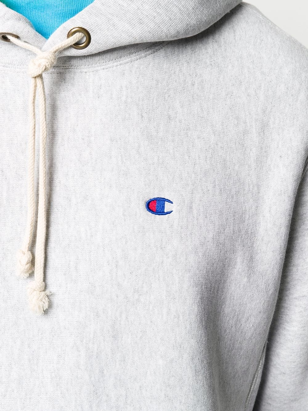 embroidered logo hoodie - 5