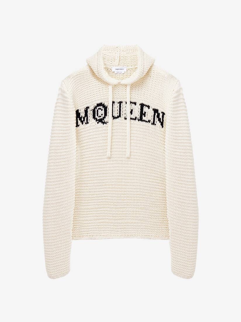 McQueen Logo Cropped Hoodie - 1