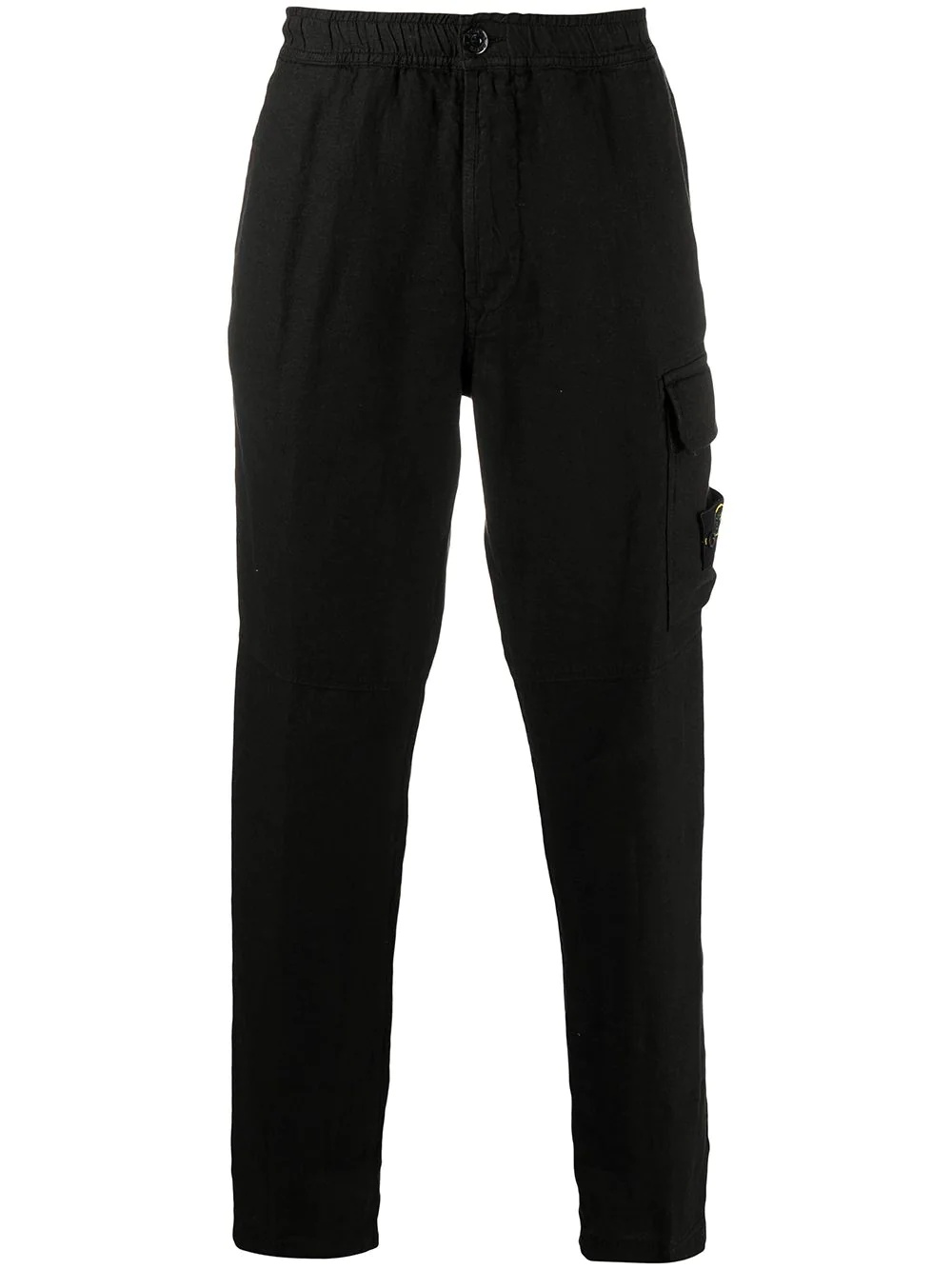 compass logo-patch trousers - 1