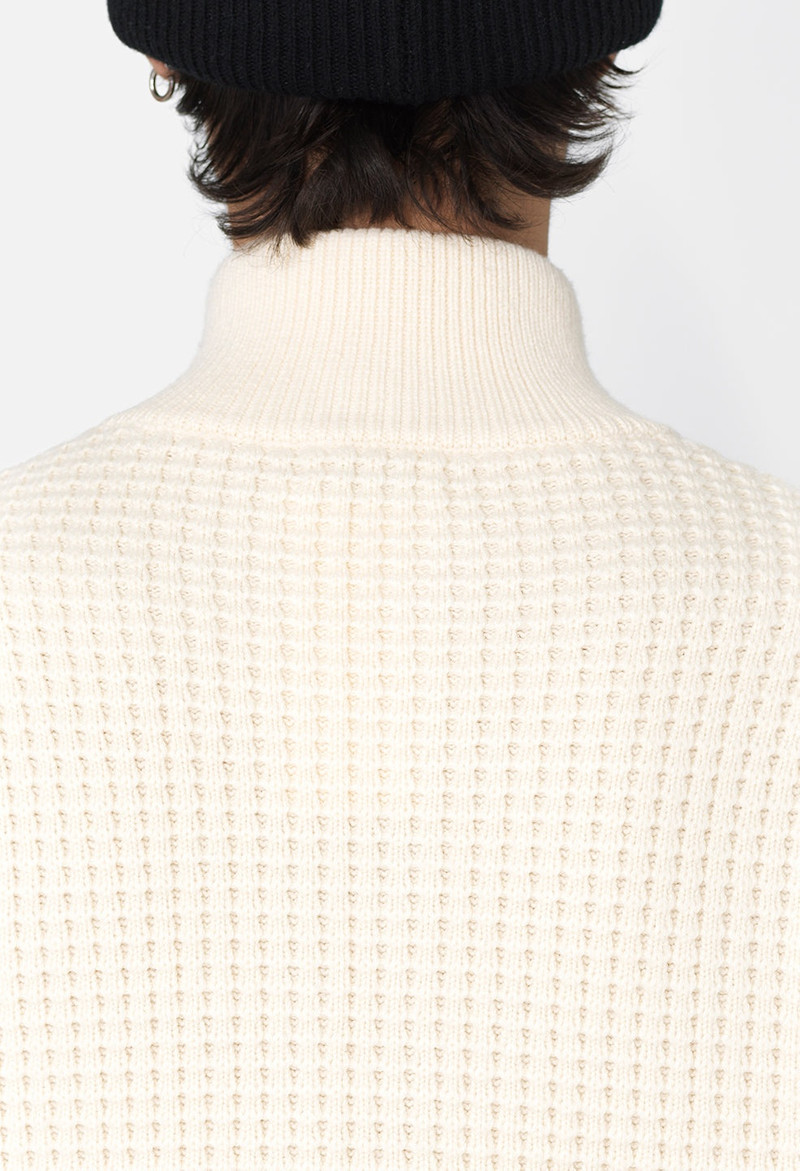 WOOL WAFFLE KNIT FULL-ZIP 7