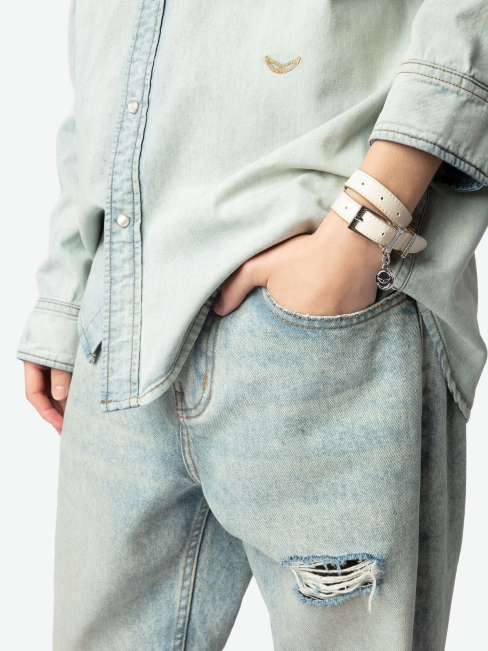 Sunny double leather bracelet - 4