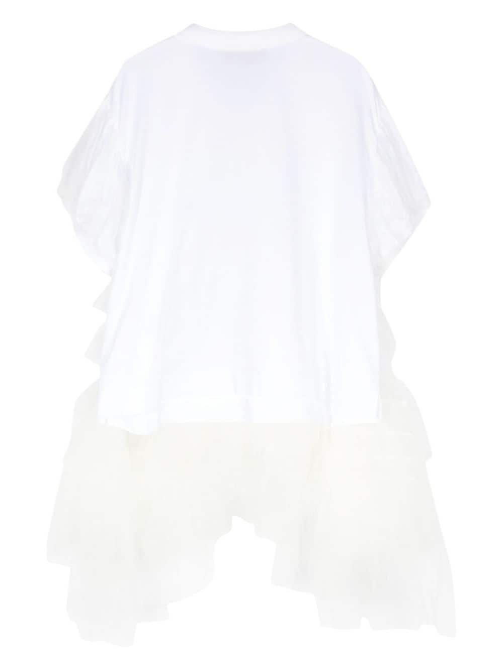 puff-sleeve tulle polo shirt - 2