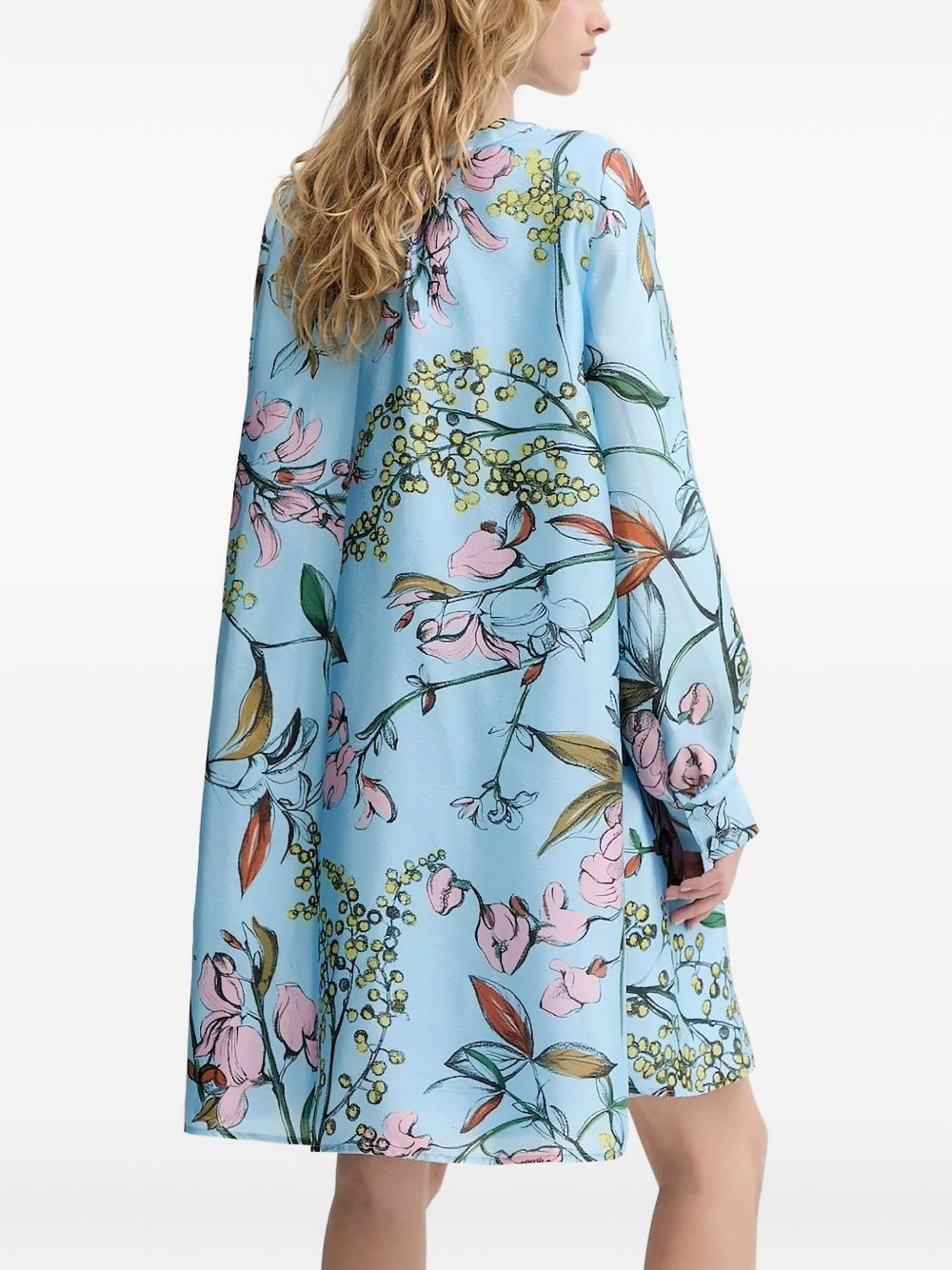 floral-print mini dress - 3