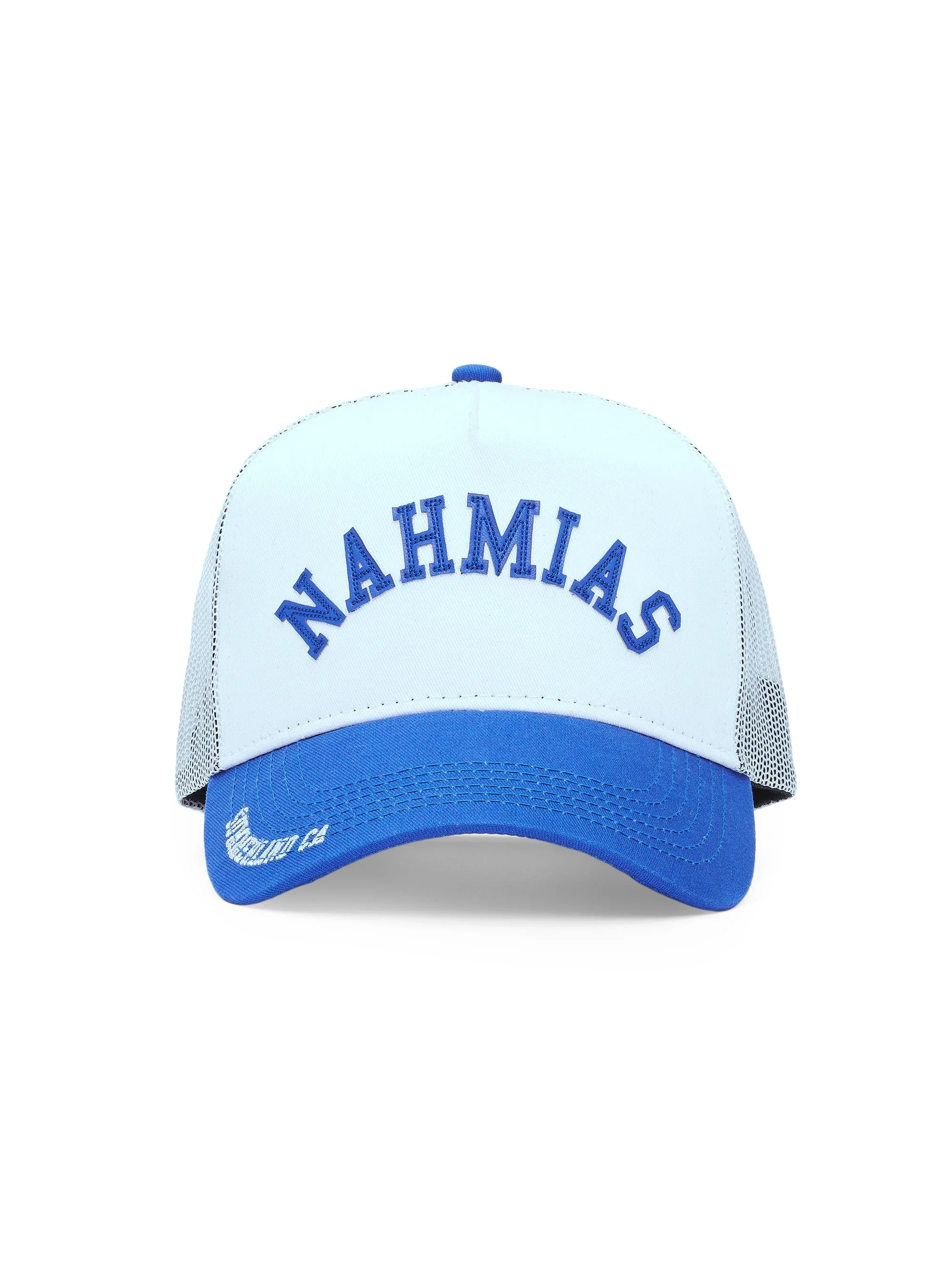 Men's Summerland Brim Trucker Hat - White Blue - 1