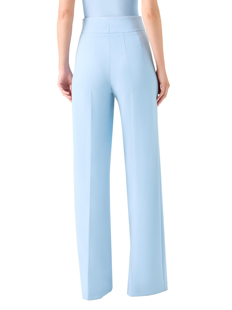 Women's Fiyuki Double-Face Wool Seamed Pants - Powder Blue 4