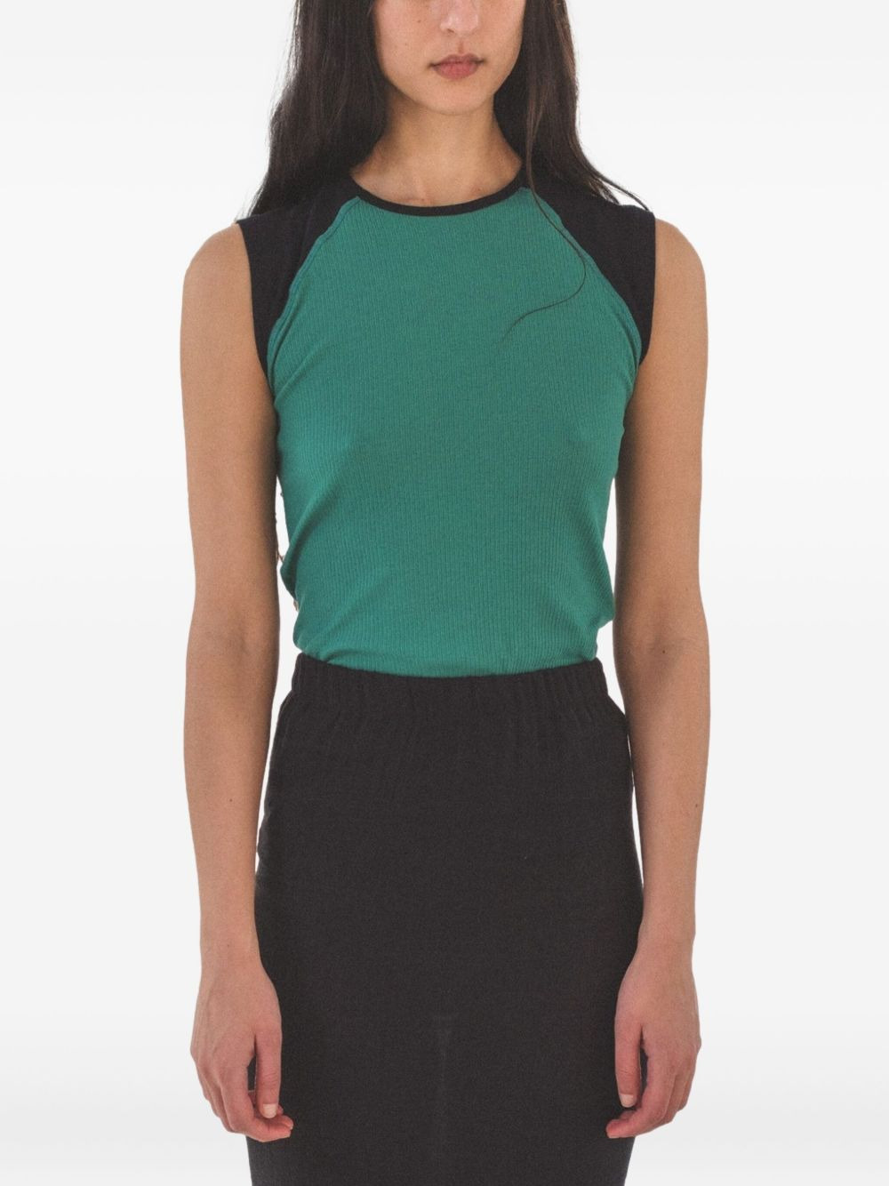 Gene raglan-sleeve ribbed tank top - 2