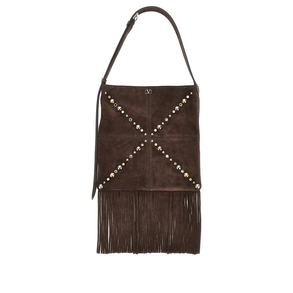 'NELLCÔTE' SUEDE LEATHER SHOULDER BAG - 1