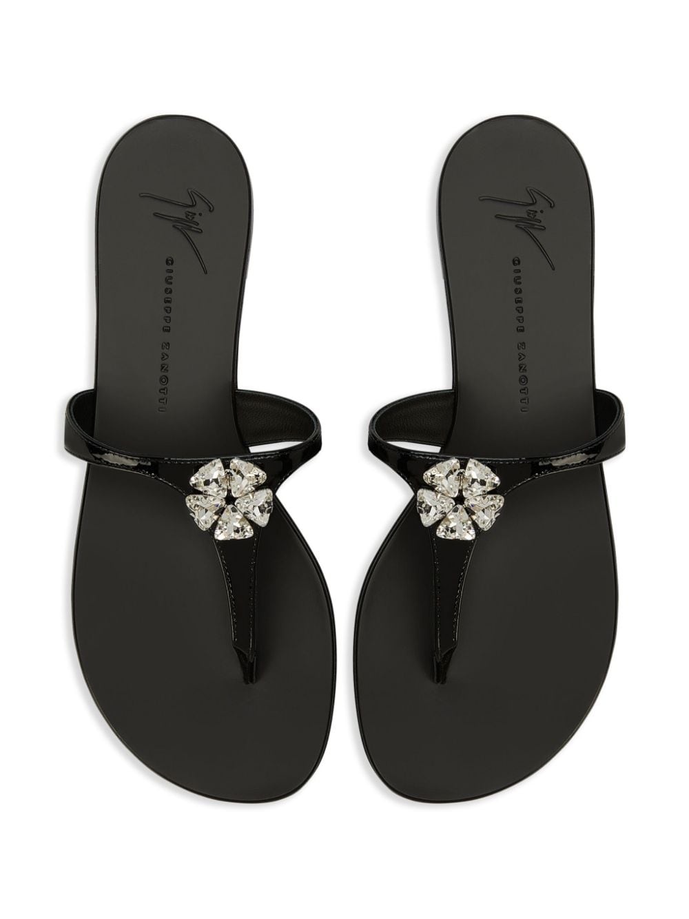 Brionne crystal-embellished leather sandals - 4
