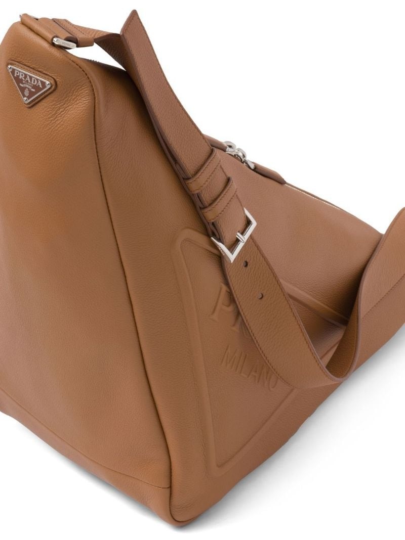 leather triangle shoulder bag - 4