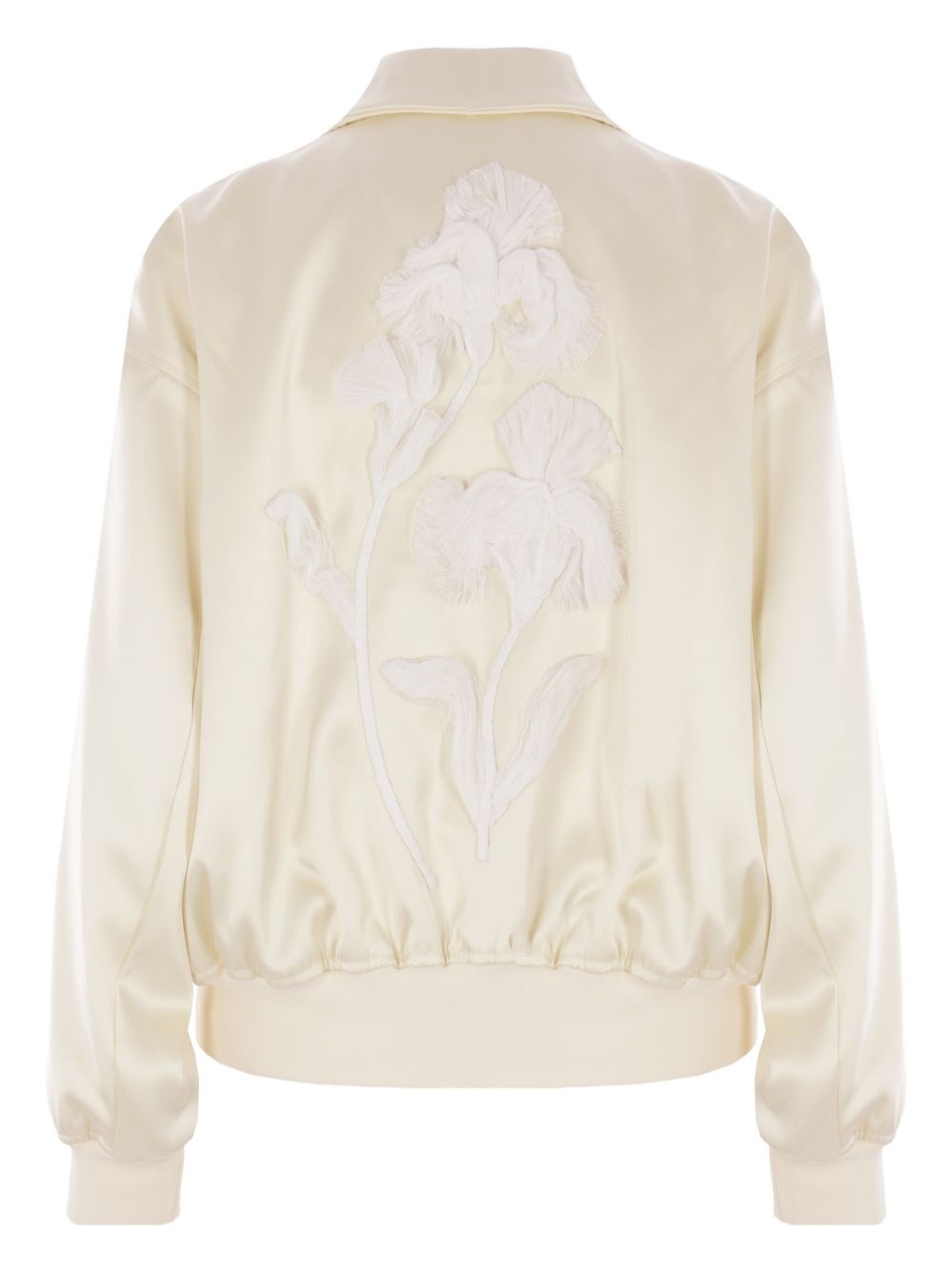 floral-embroidered bomber jacket - 2