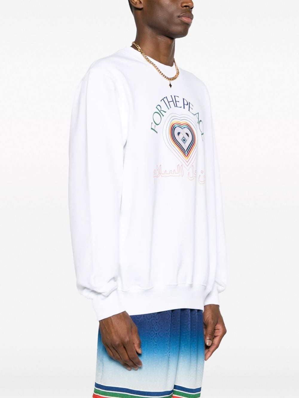 Peace Gradient-print cotton sweatshirt - 3