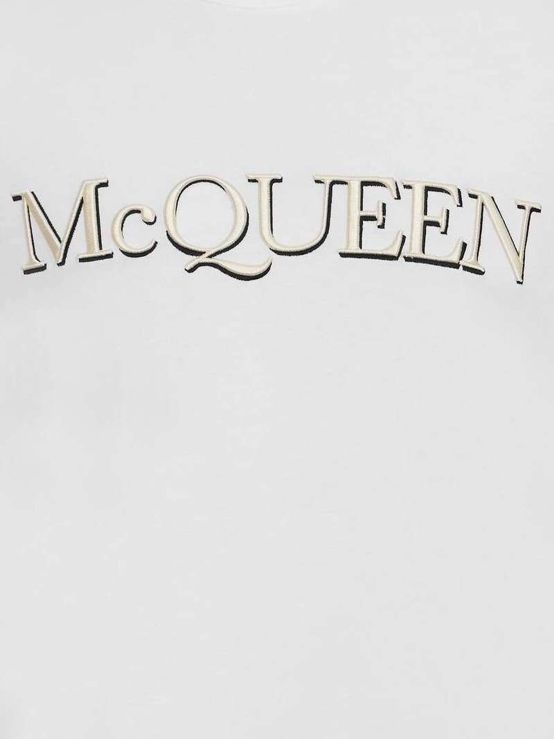 Alexander McQueen Mcqueen Embroidered T-shirt in White outlook