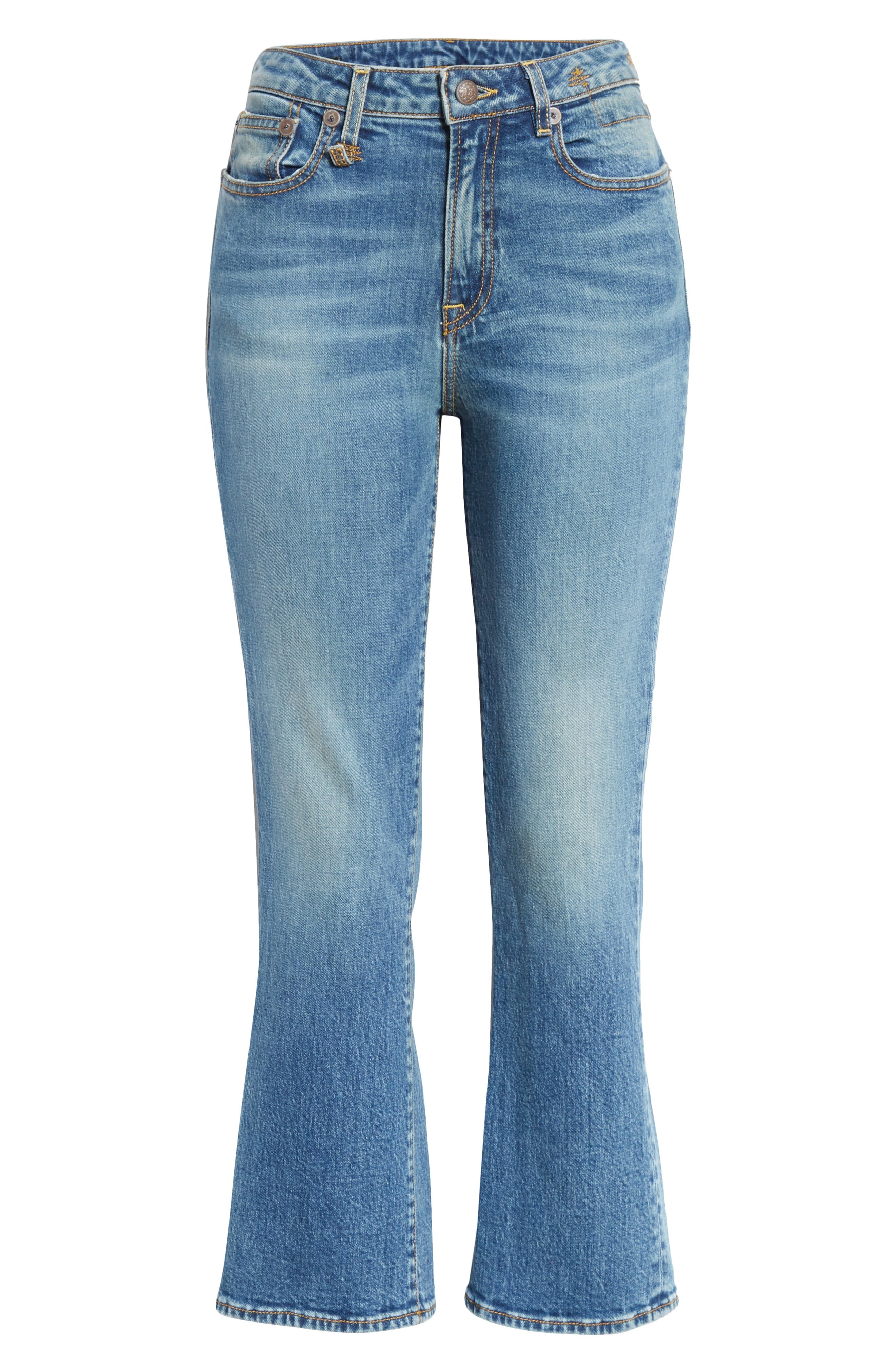 High Waist Kick Fit Crop Jeans - 5