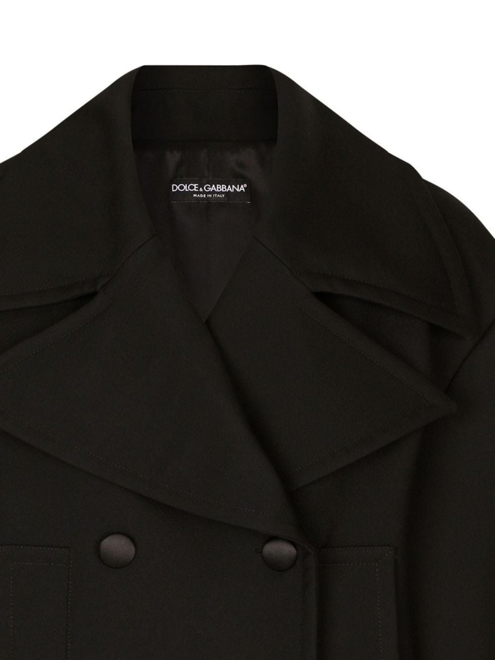 double-breasted cropped jacket - 2