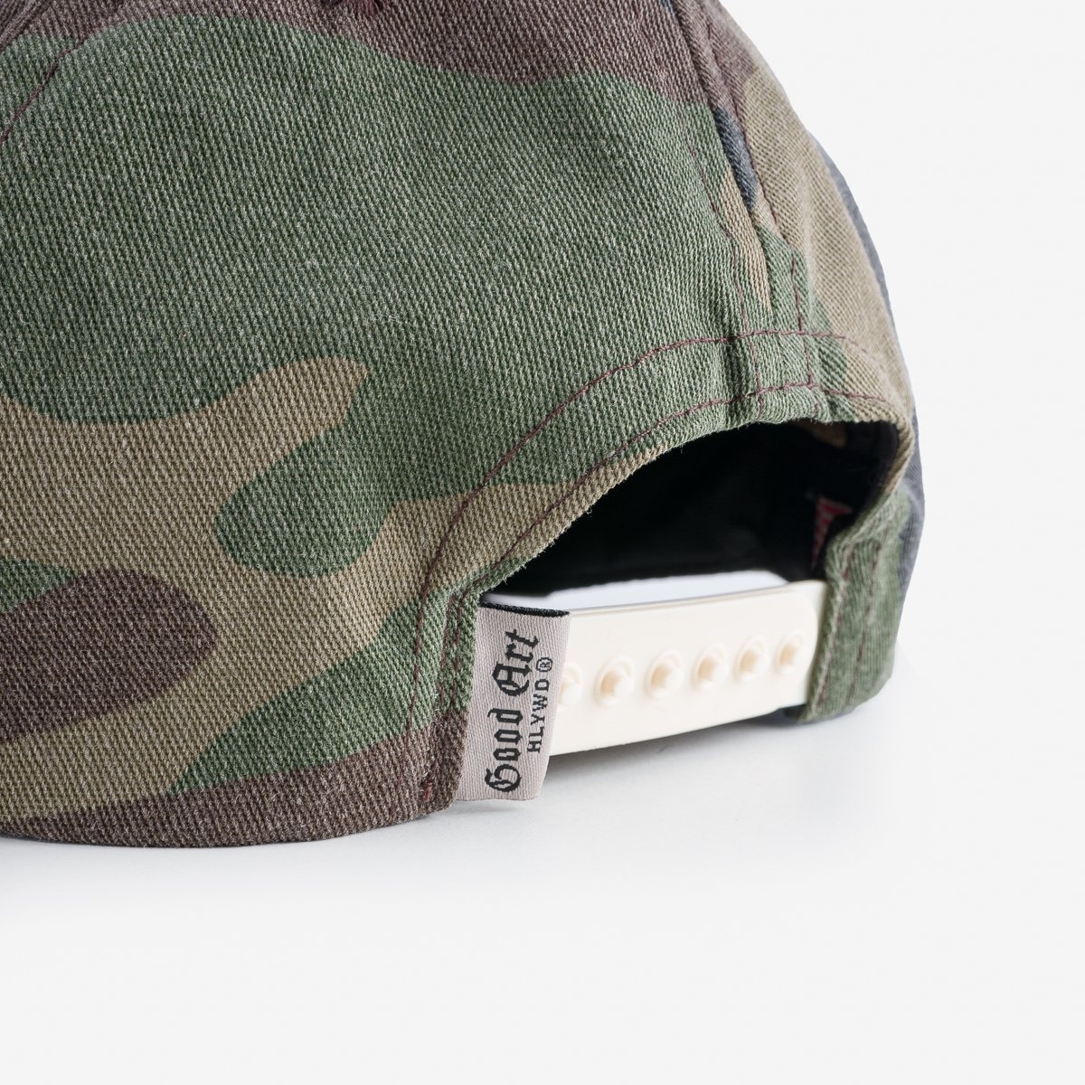 HCS-TRK-CMO GOOD ART HLYWD Trunk Logo High Crown Snapback Cap - Camo - 8