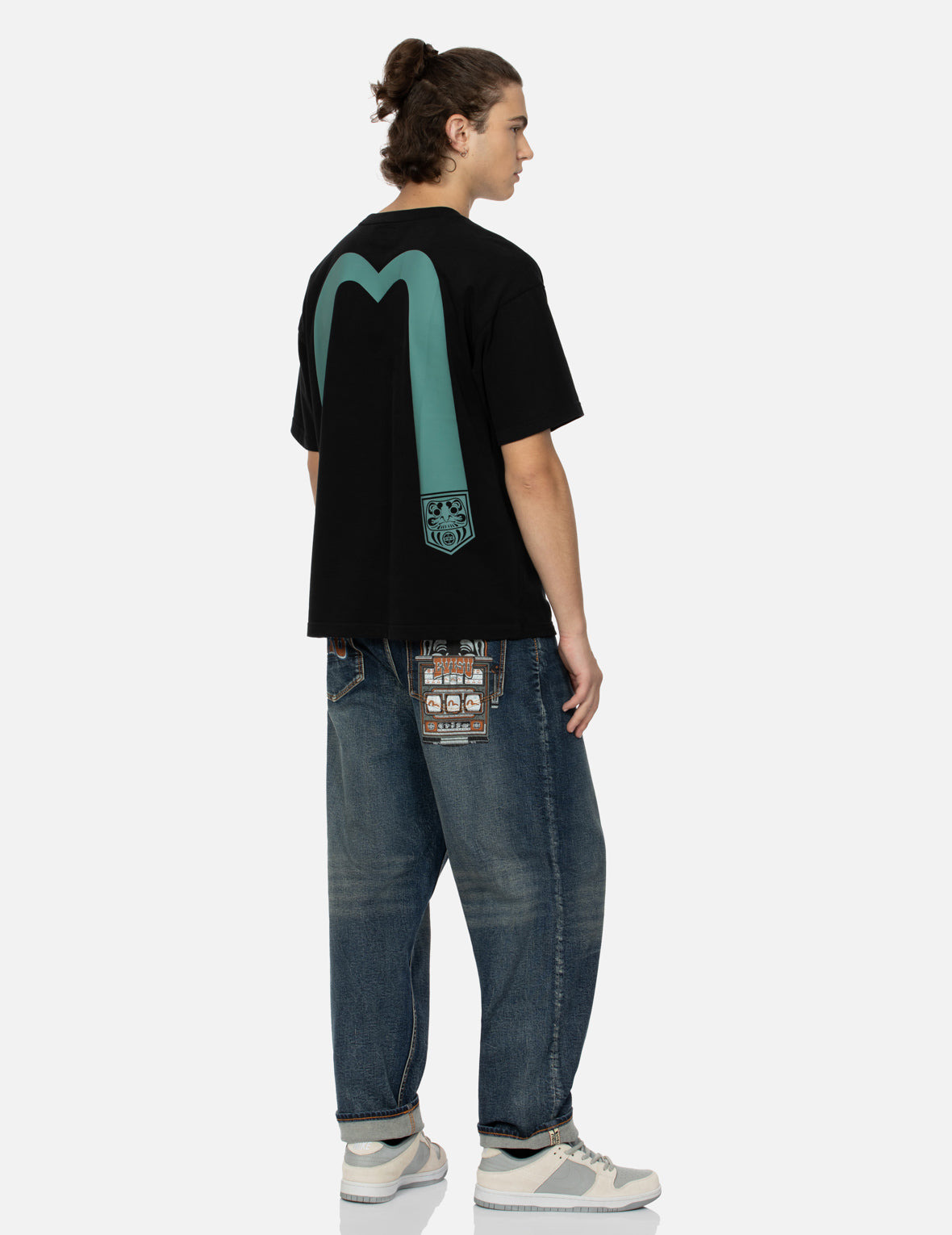 POCKET-SHAPED DARUMA DAICOCK PRINT RELAX FIT T-SHIRT - 3