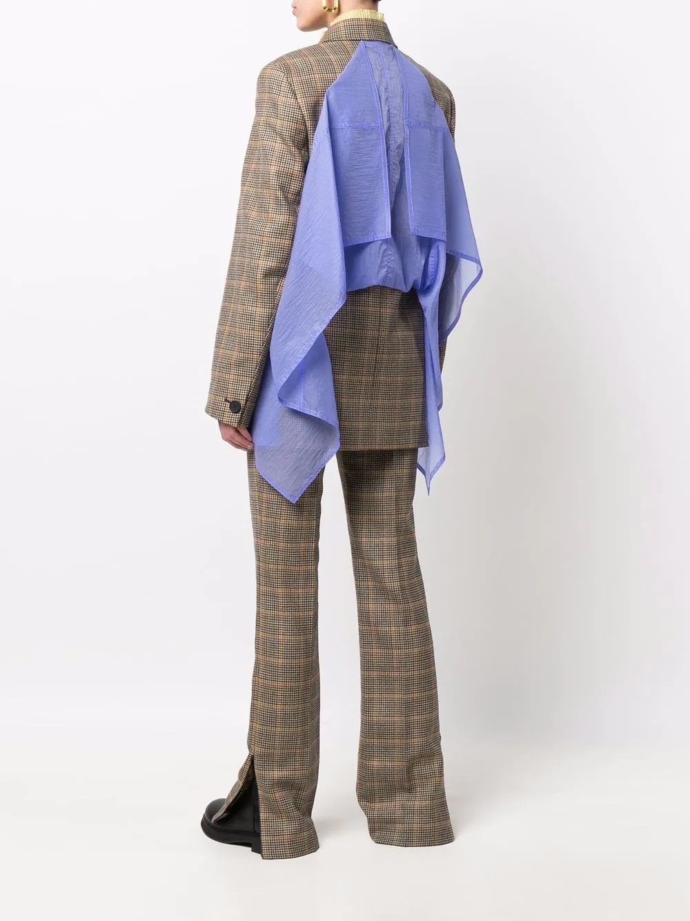 plaid-checl print trousers - 2