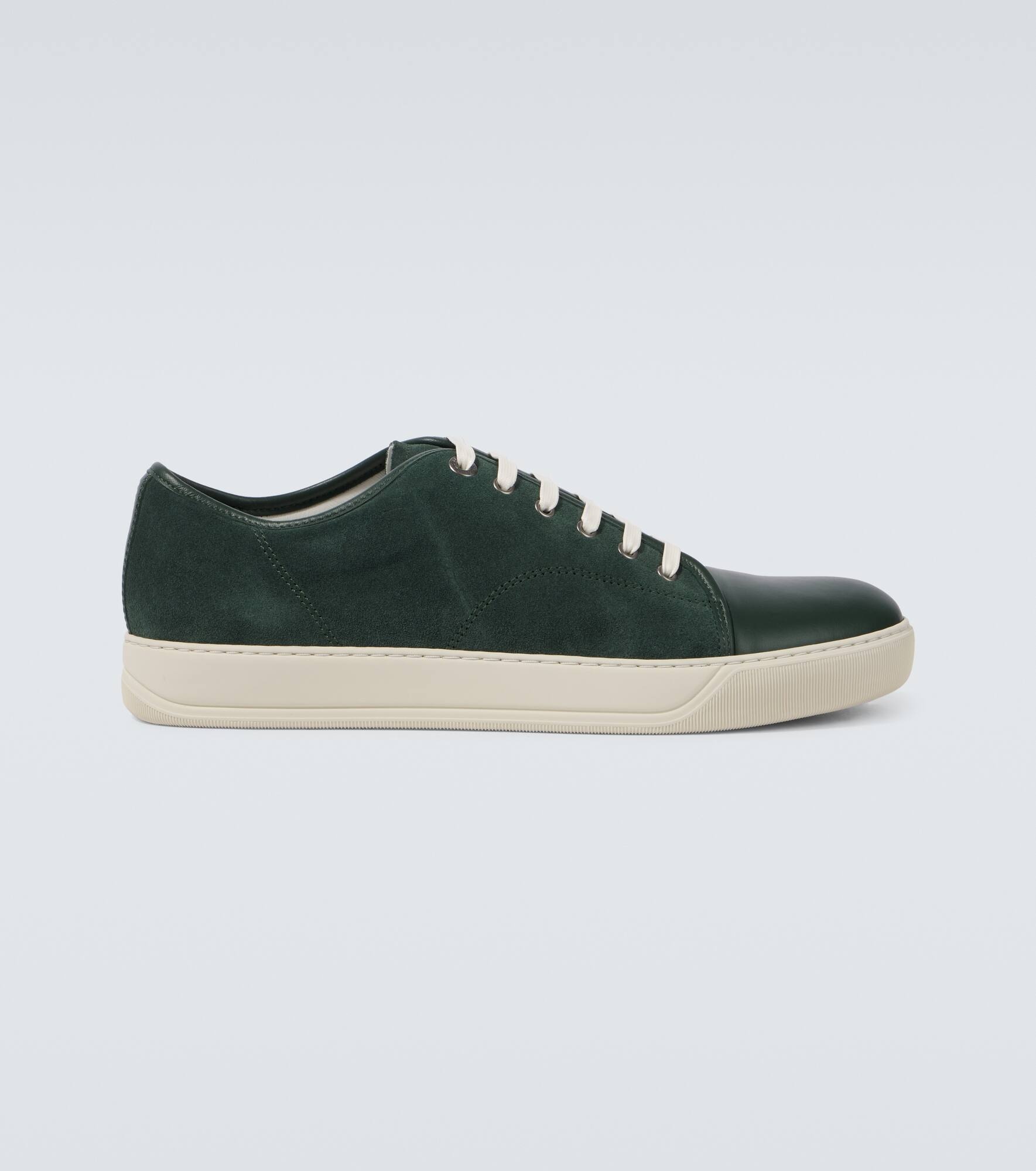 DBB1 leather-trimmed suede sneakers - 1