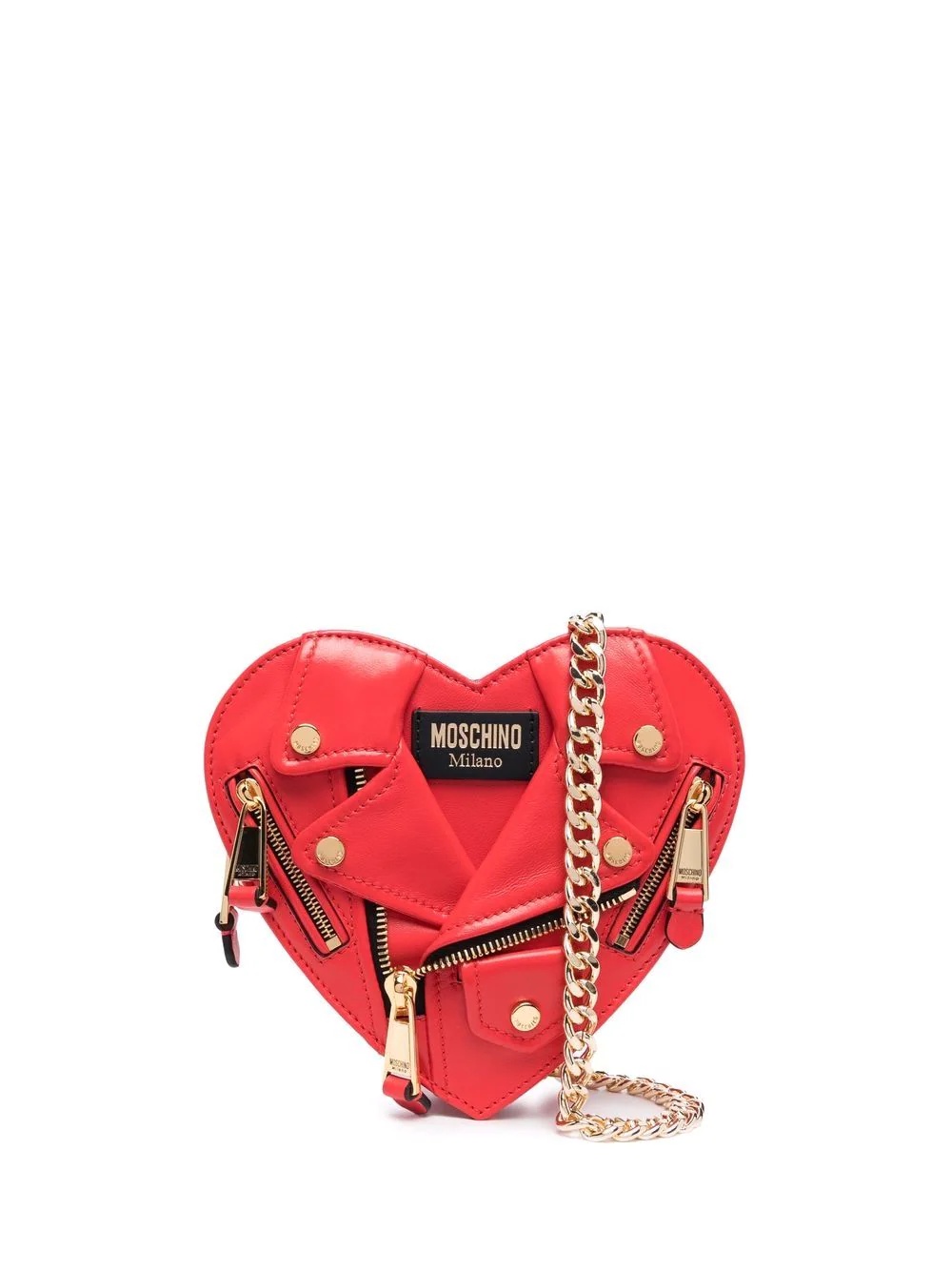 heart-shape moto shoulder bag - 1