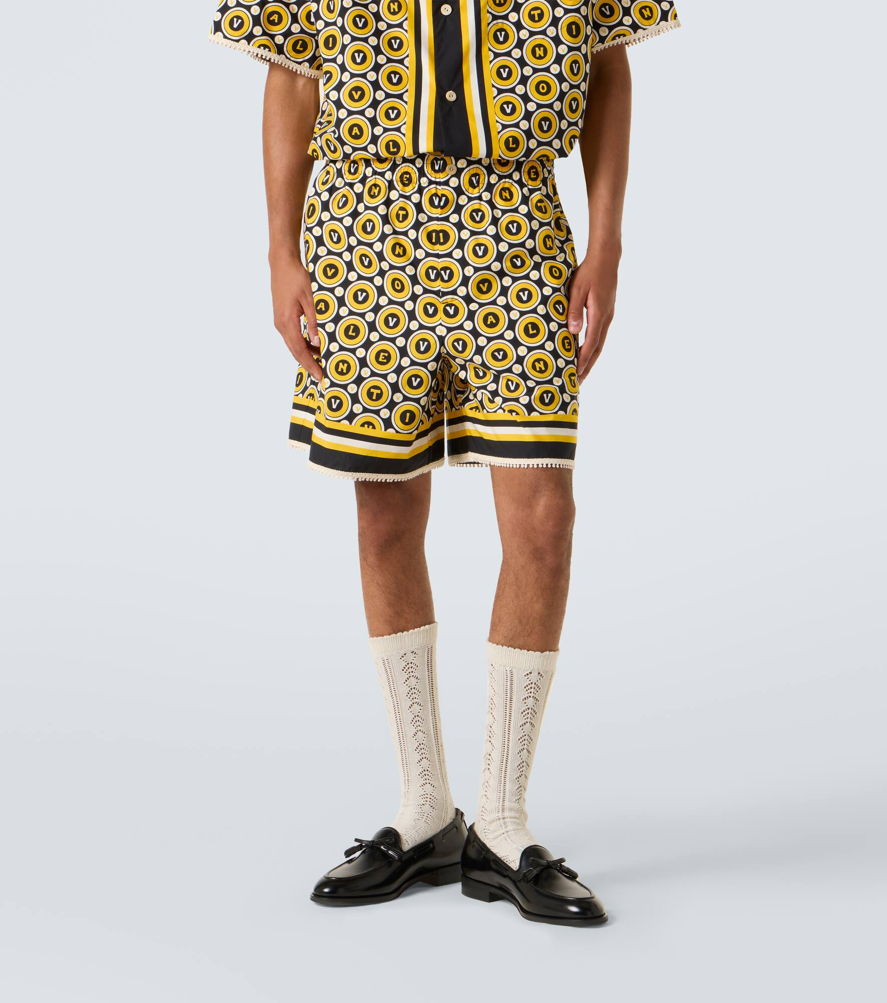 Printed cotton poplin shorts - 3