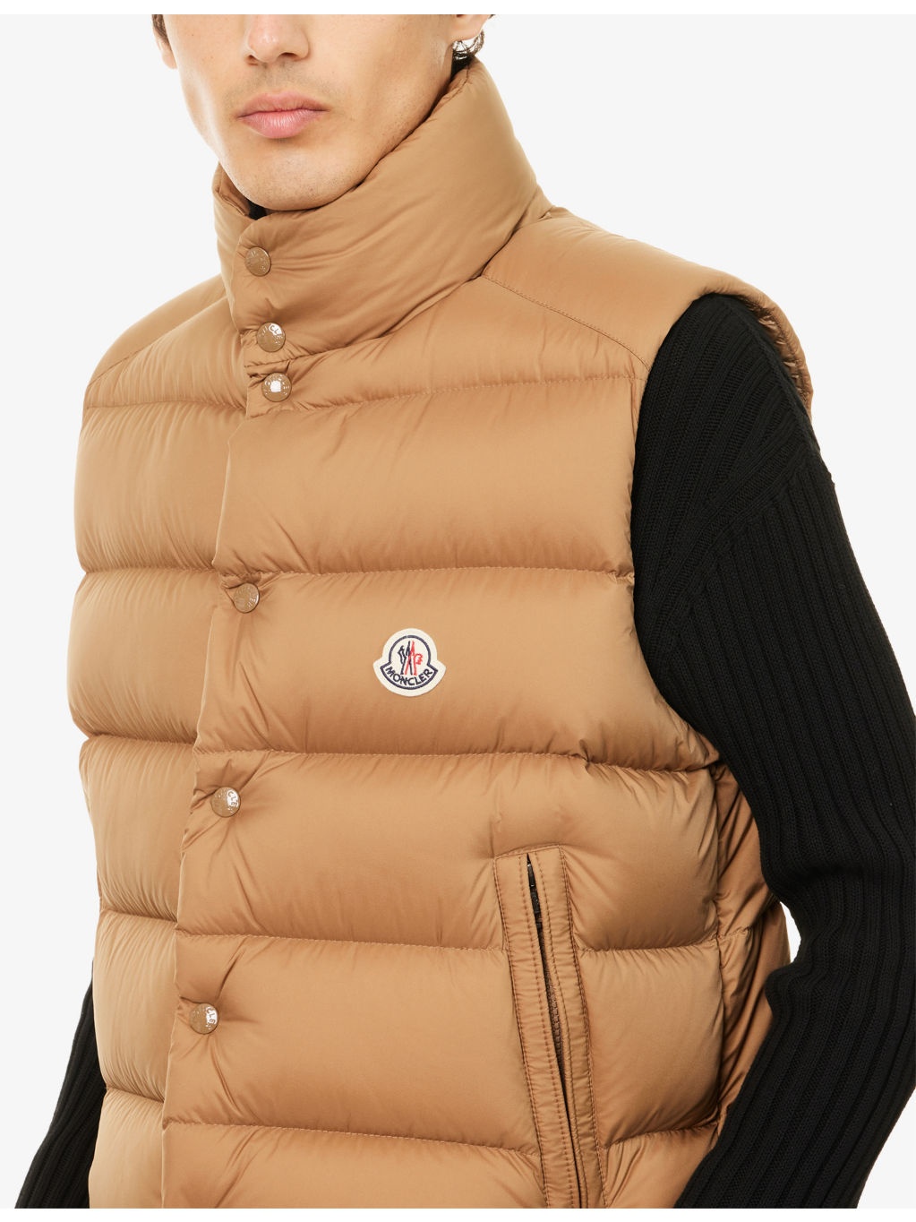 Tibb Brand-Badge Nylon-Down Gilet - 5