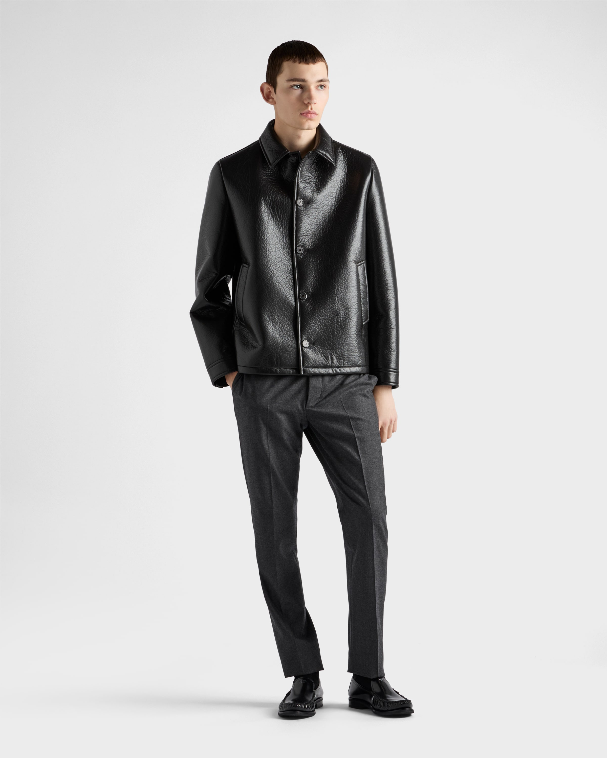 Nappa leather caban jacket - 2