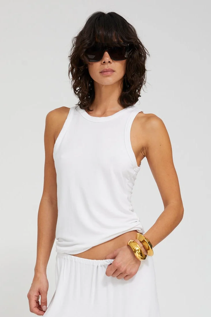 LIGHT FRENCH TERRY RACER TANK - 1