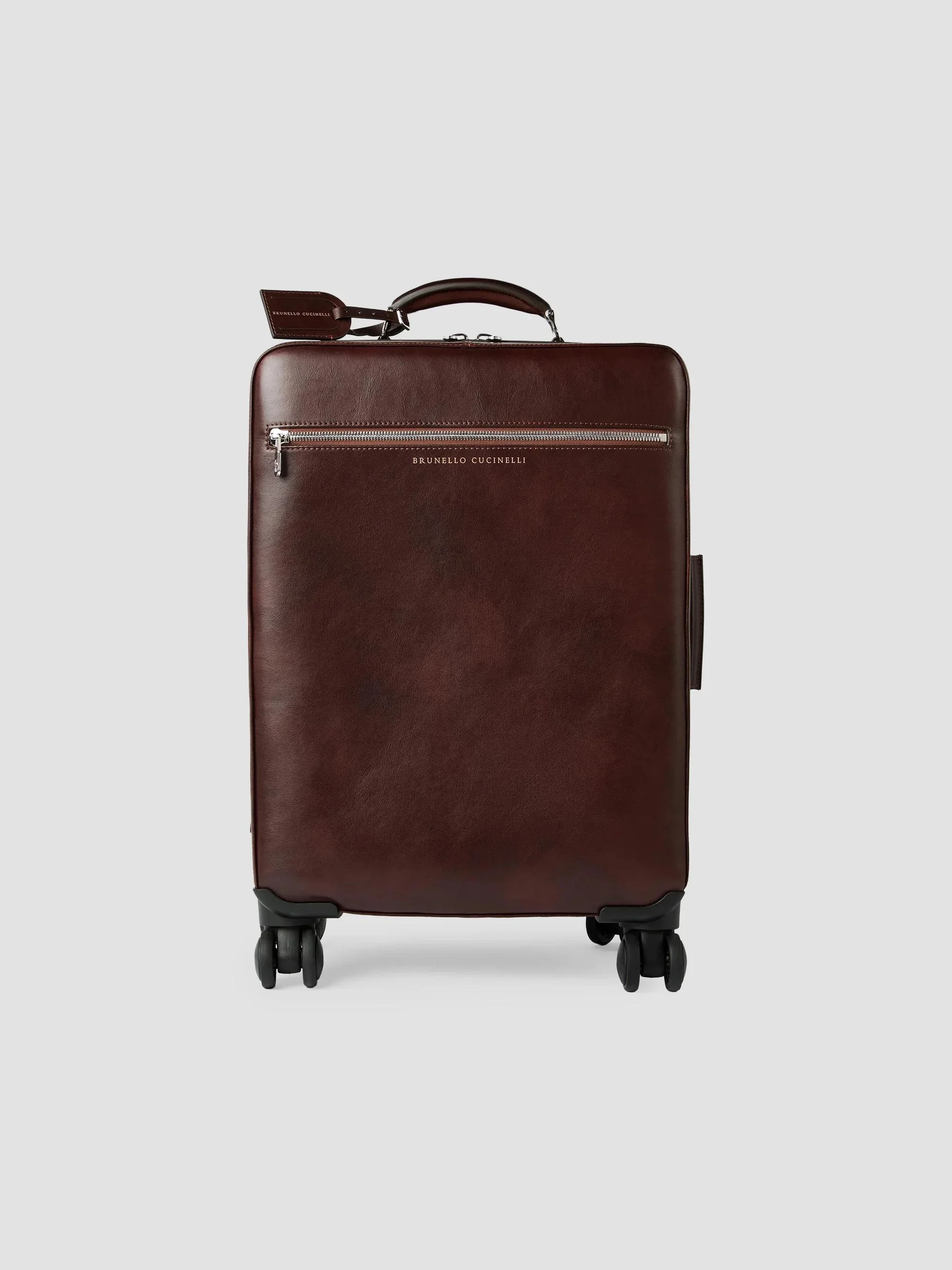 Calfskin Suitcase - Burgundy - 1