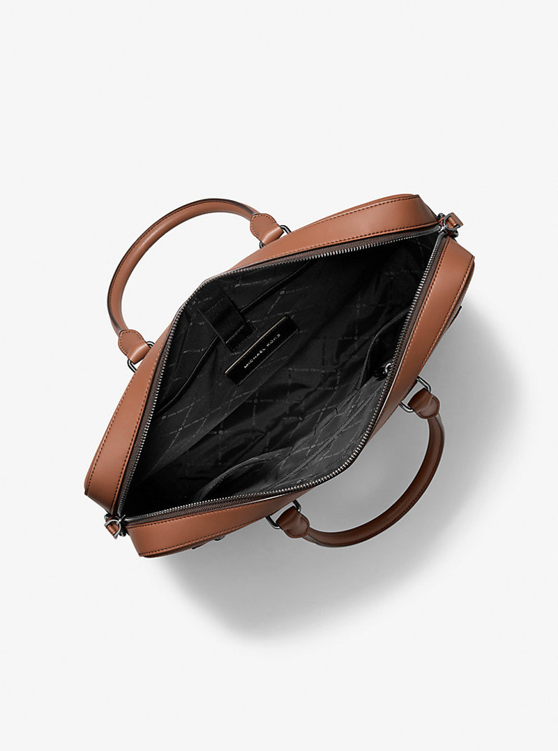 MICHAEL KORS Jet Set Pebbled Leather Briefcase outlook