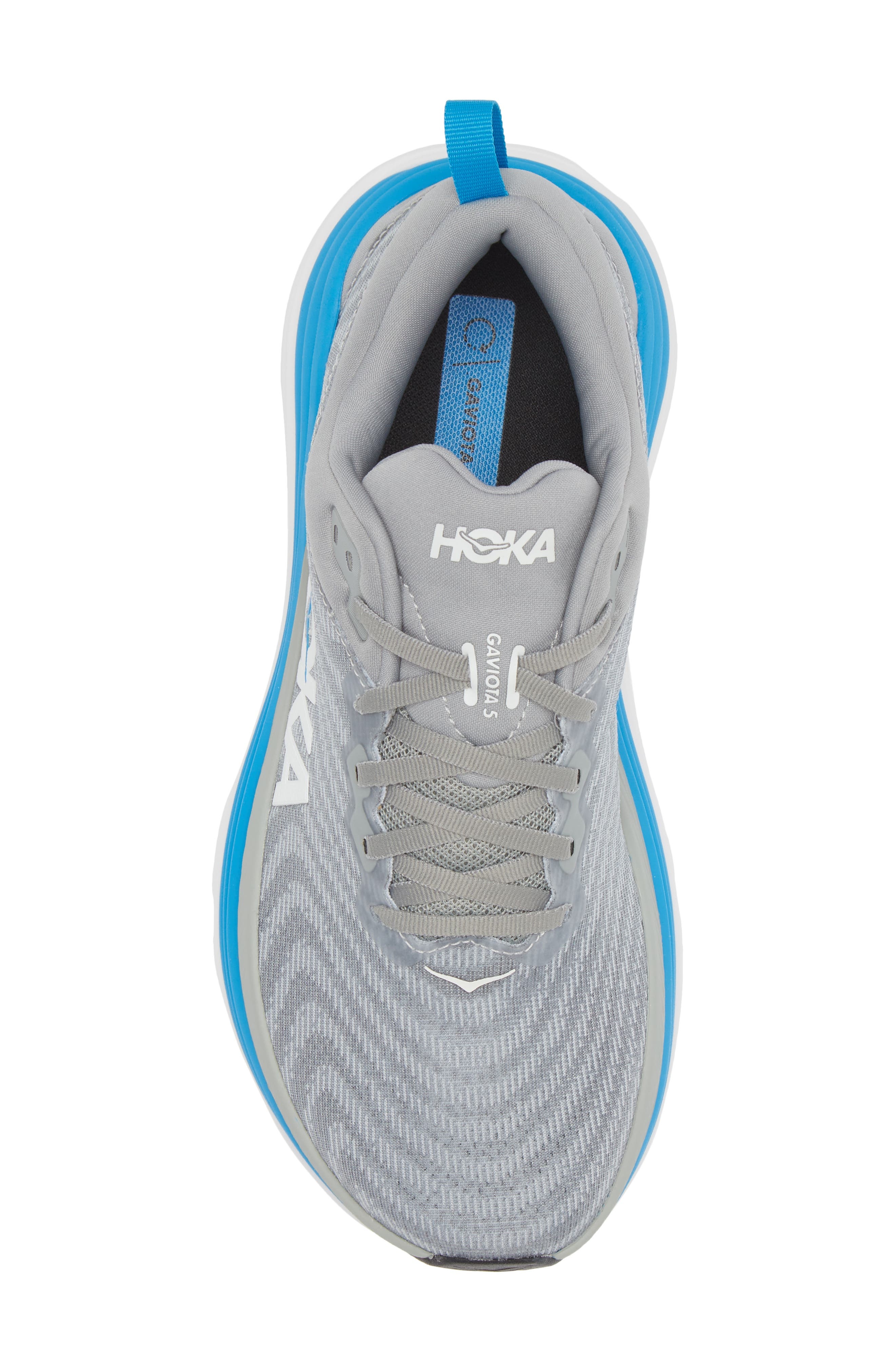 HOKA Gaviota 5 Running Shoe in Limestone /Diva Blue at Nordstrom - 5