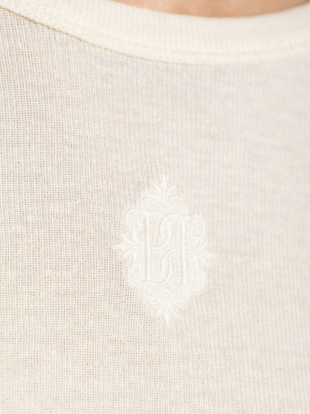 logo-embroidered long-sleeve top - 5