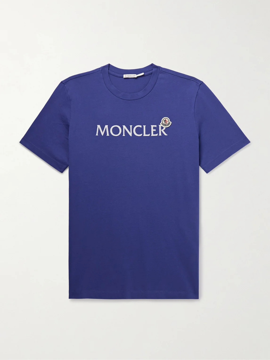Logo-Flocked Appliquéd Cotton-Jersey T-Shirt - 1