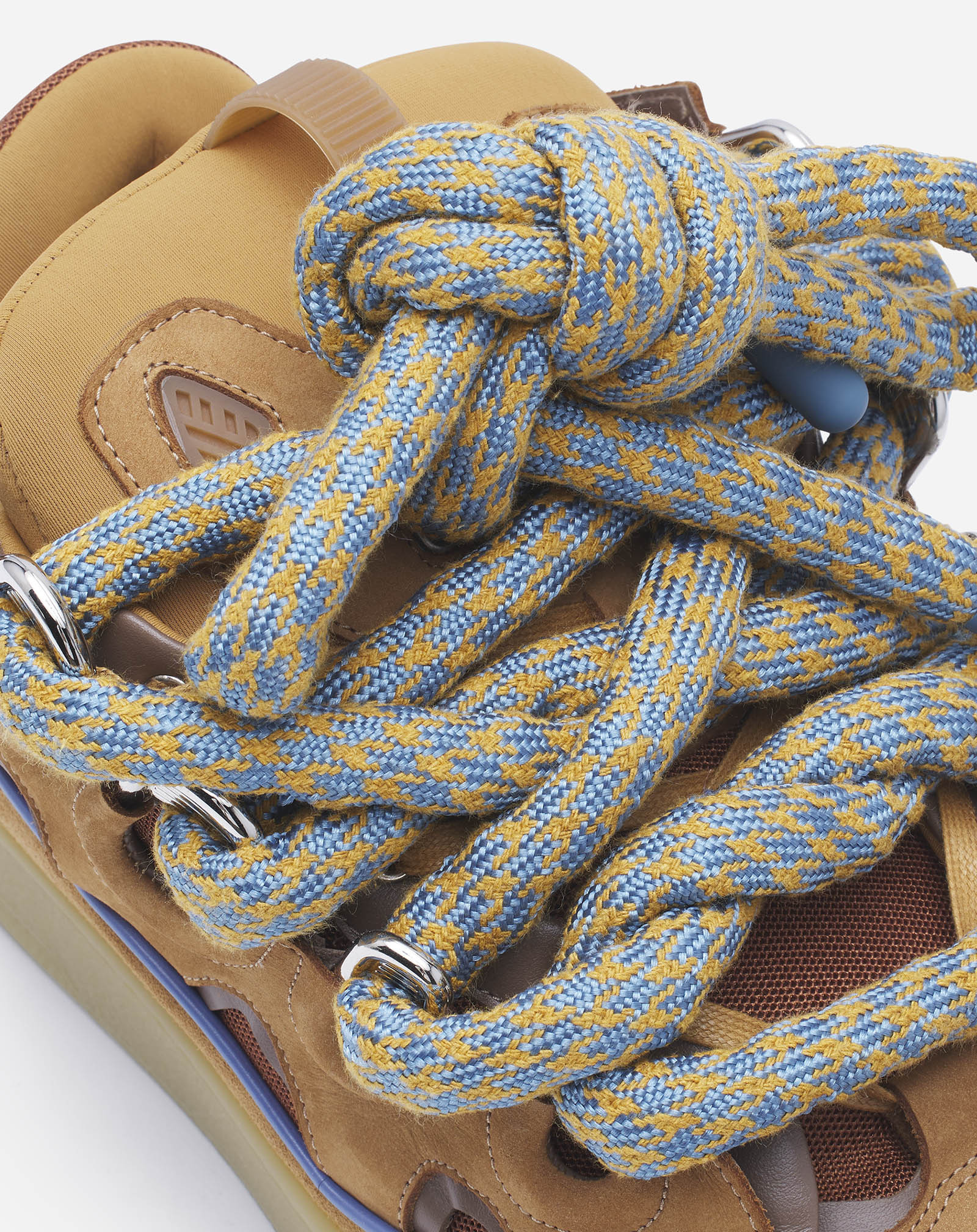 CURB SNEAKERS IN LEATHER WITH SNAKE LACES - 5