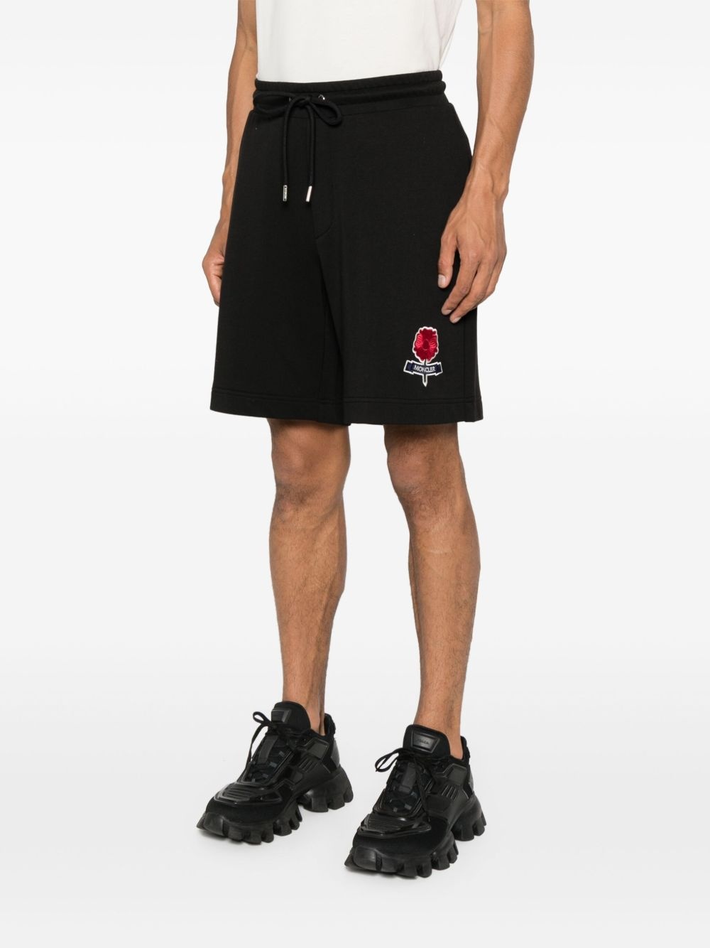 logo-embroidered track shorts - 3