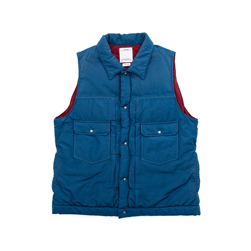 101 DOWN VEST (OVERDYE) BLUE - 2