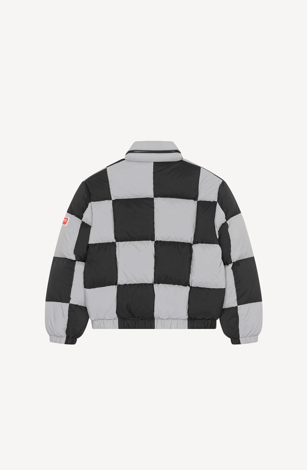 Checked boxy padded coat - 2
