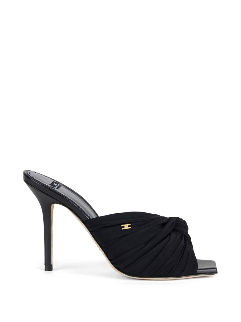 draped crossed strap sandals 1