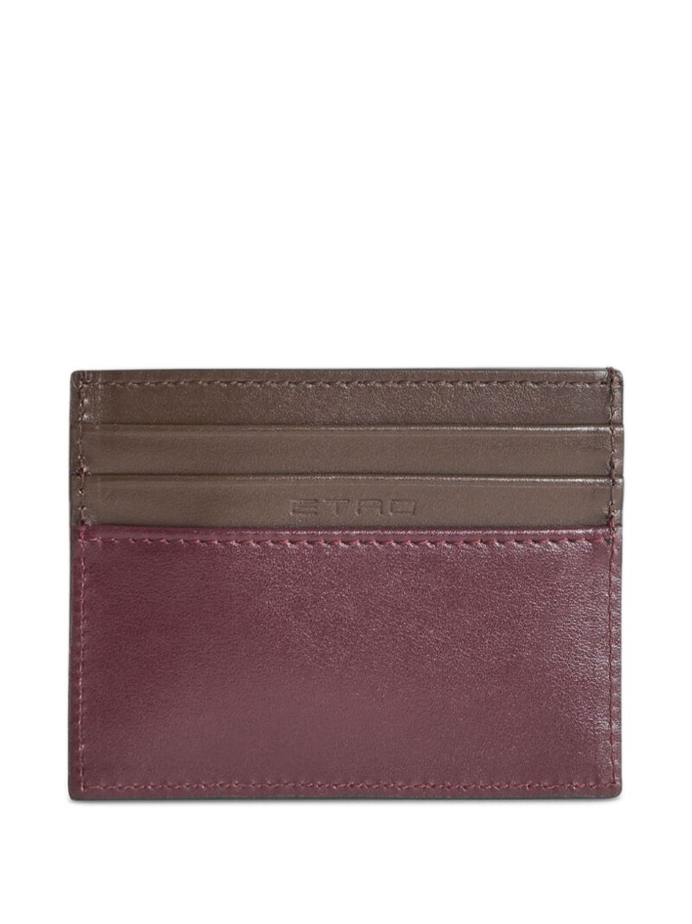 two-tone leather card holder - 2