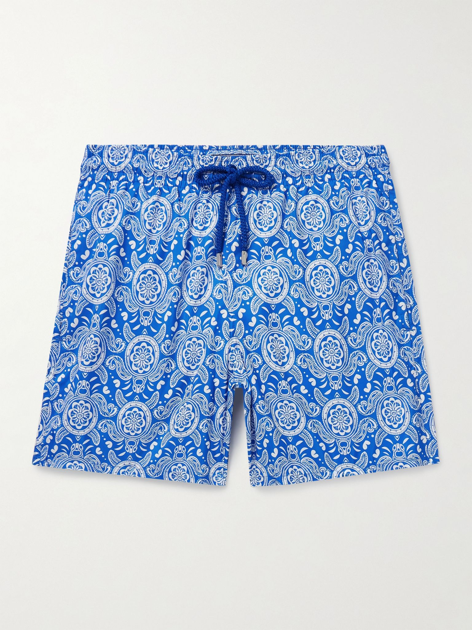 Mahina Straight-Leg Mid-Length Recycled Swim Shorts Blue - 1
