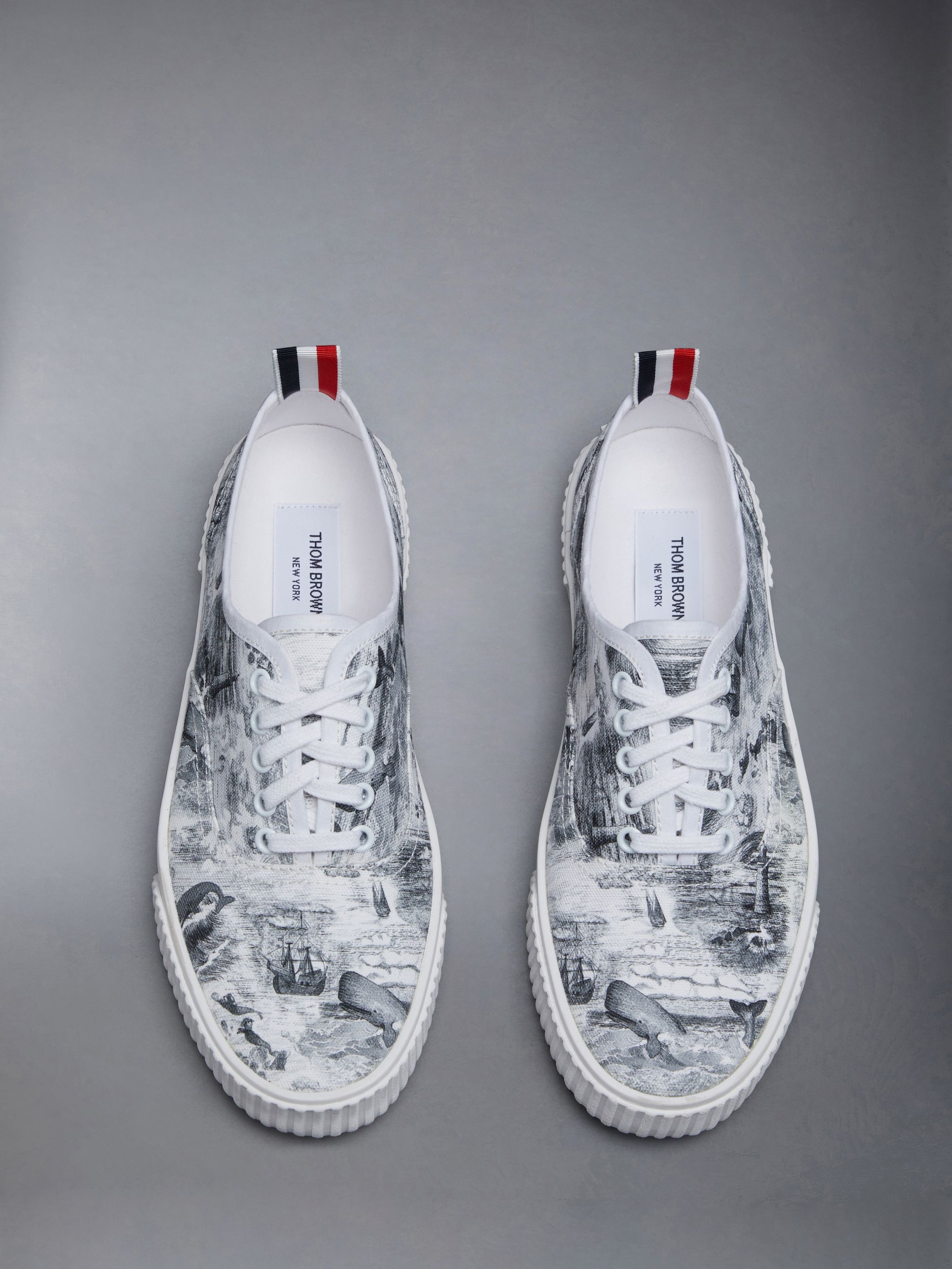 Thom Browne Nautical Toile Canvas Heritage Sneaker | REVERSIBLE