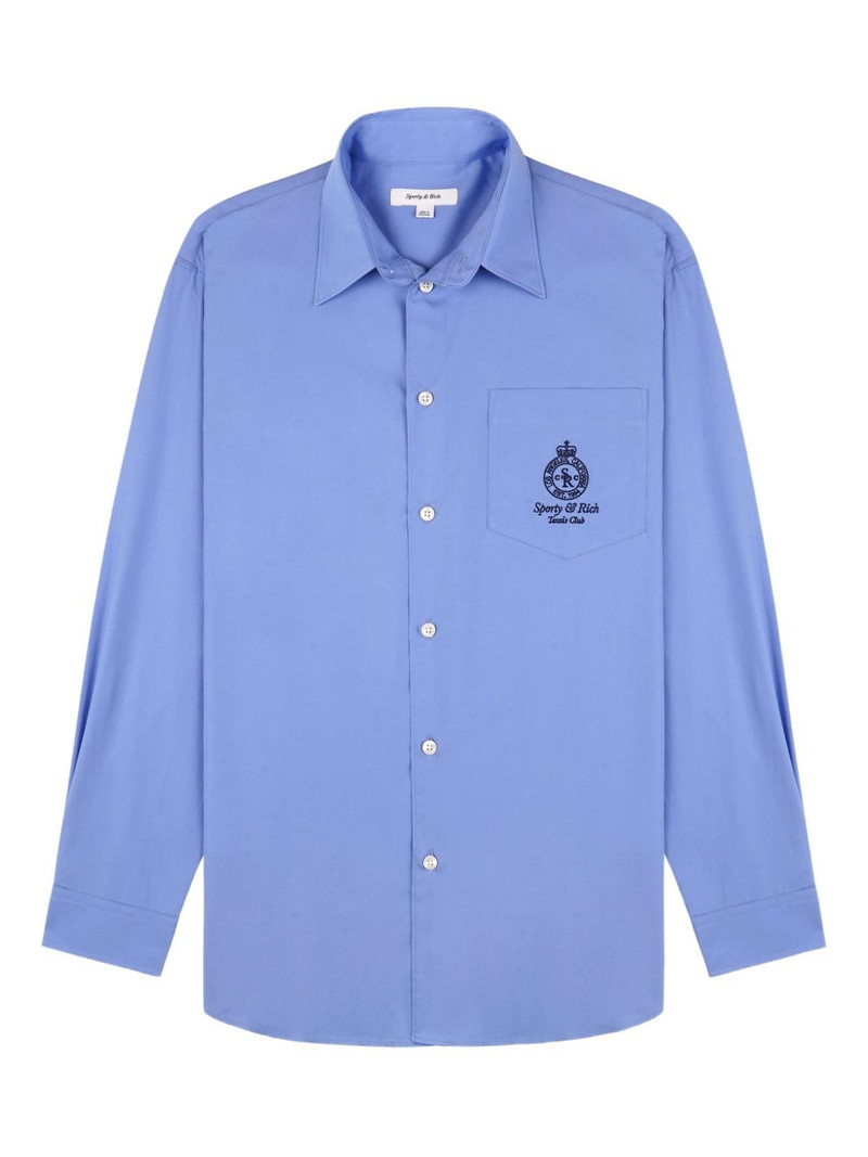 embroidered-pocket shirt 1