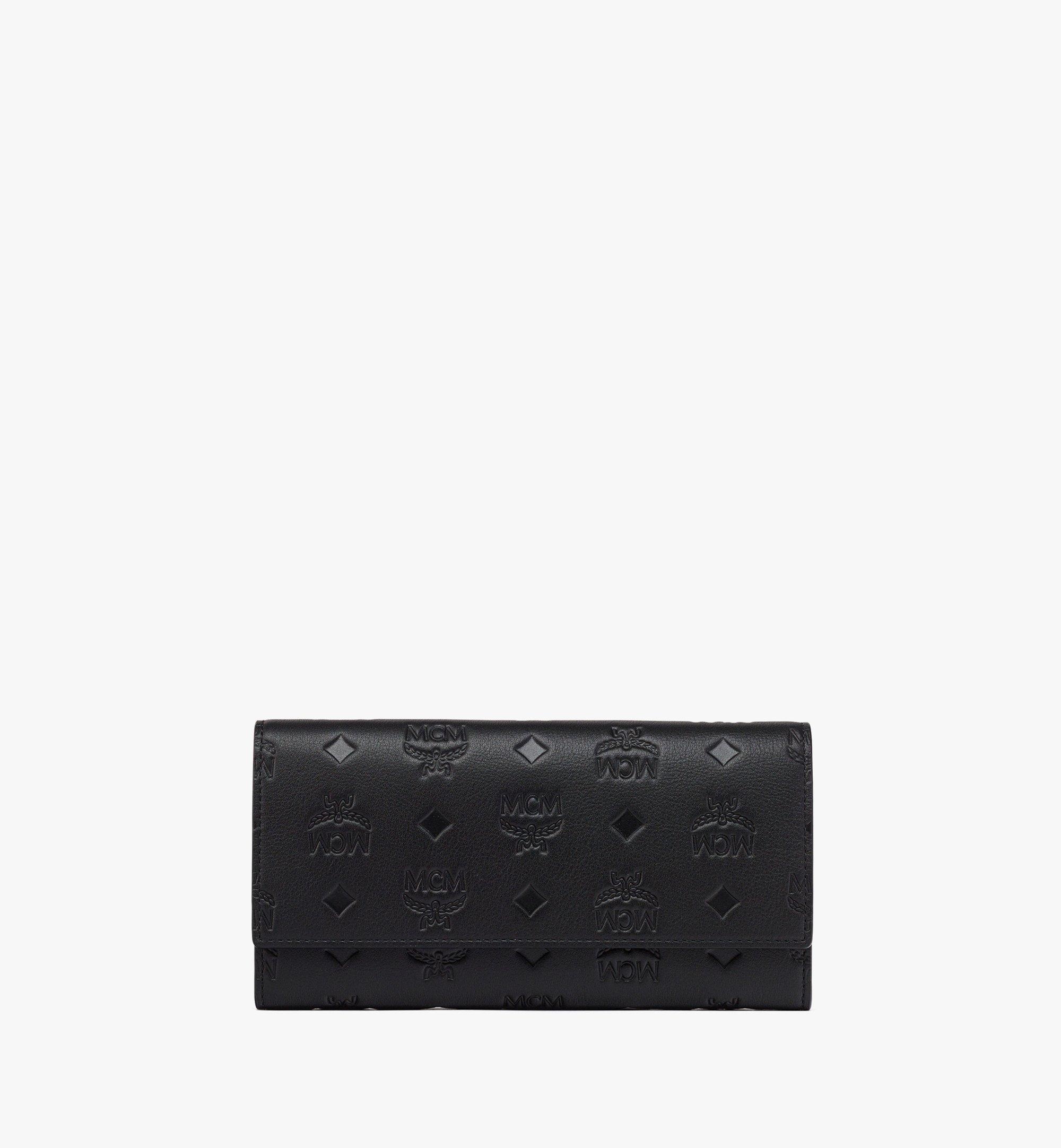 Aren Continental Wallet in Embossed Monogram Leather - 1