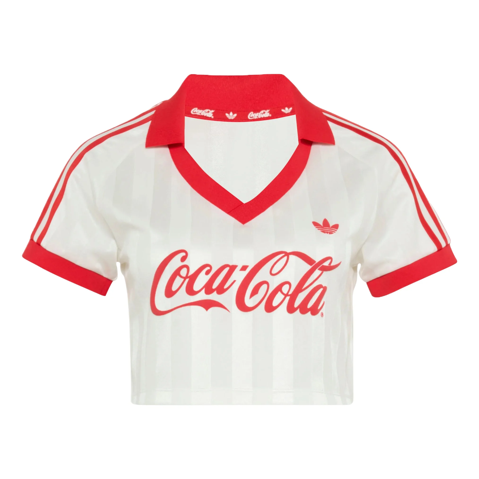 (WMNS) adidas x Coca-Cola Cropped Jersey Asia Sizing 'White' KY7571 - 1