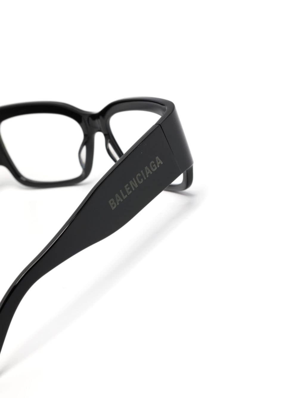 logo-engraved square-frame glasses - 3