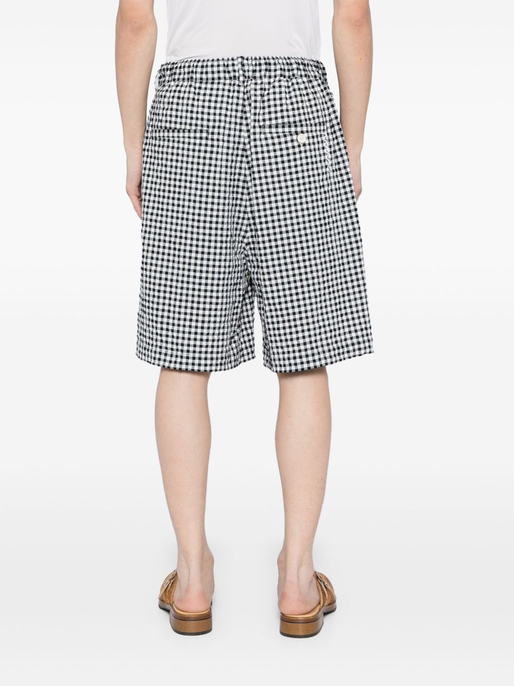 checked print shorts - 4