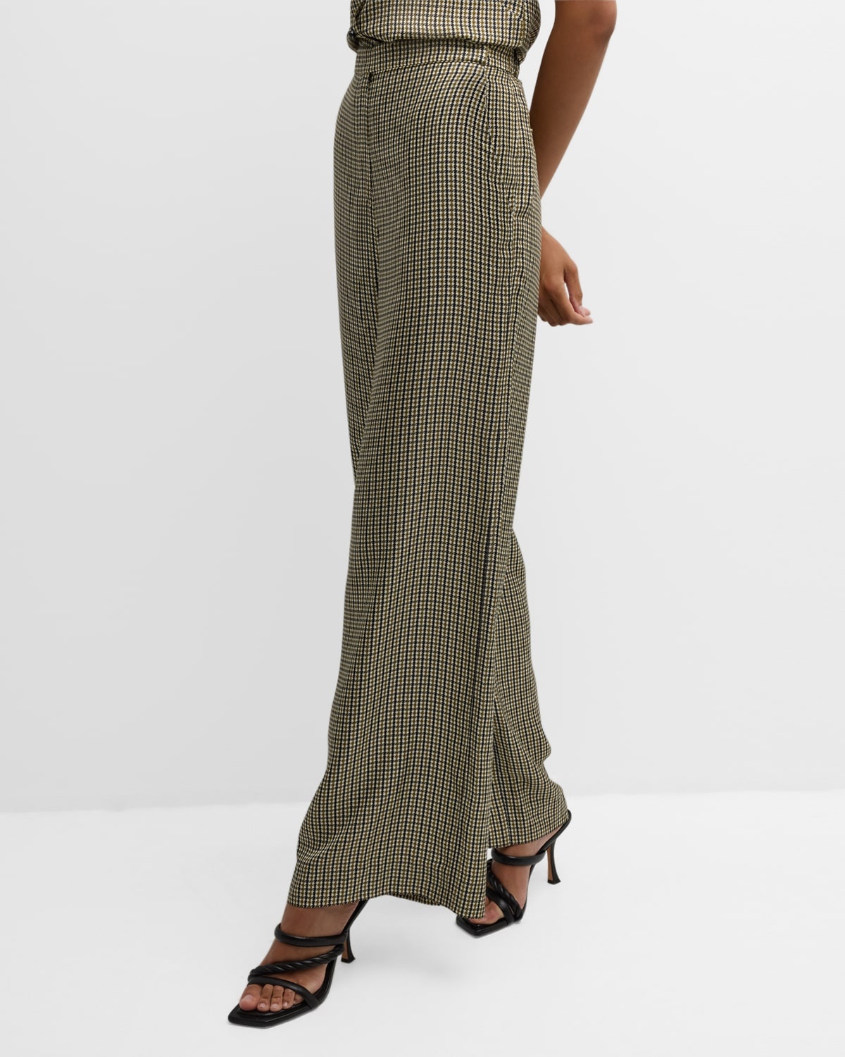 Checked Coolness Wide-Leg Houndstooth Pants - 7