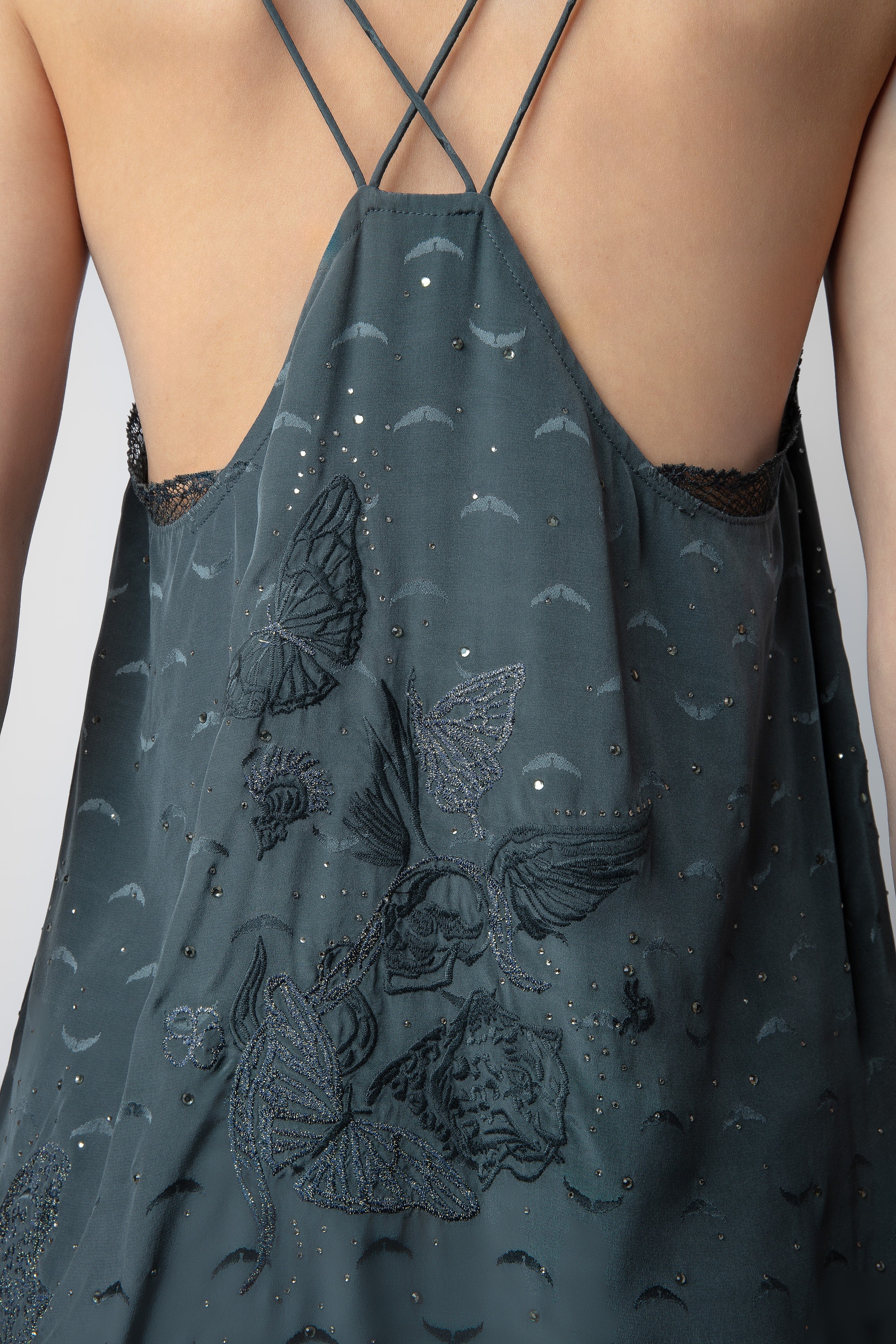 Calissa Silk Jacquard Dress - 7