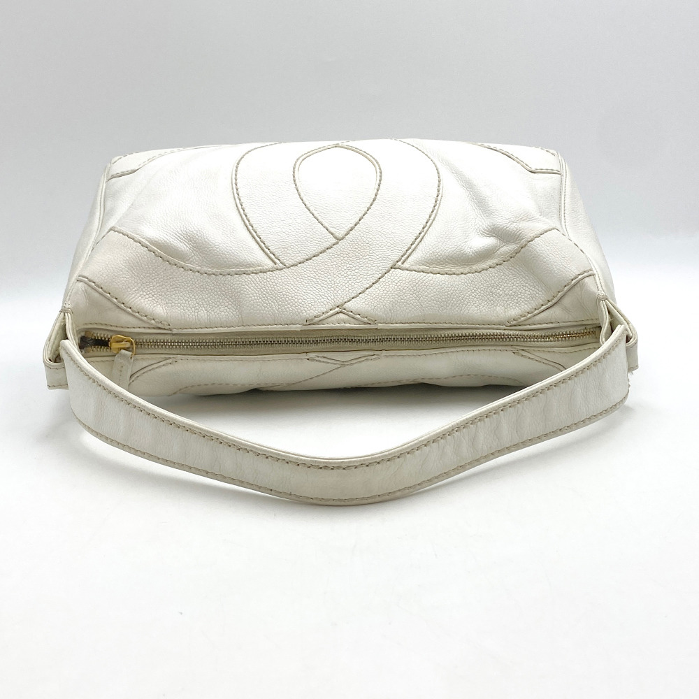 Chanel No.9 White Stitch CC Handbag - 5